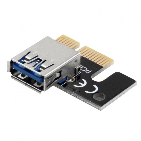 PCI-E Express 1X to 16X Riser Card Adapter + USB 3.0 Extender Cable + SATA Cable