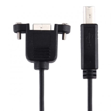 USB 2.0 BM to BF Retractable Coiled Cable for Printer, Coiled Cable Stretches to 1.5m