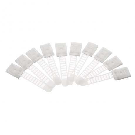 10Pcs Adjustable Self Adhesive Cable Clamp Clip Fixed Fasten Cable Tie Electric Wire Organizer