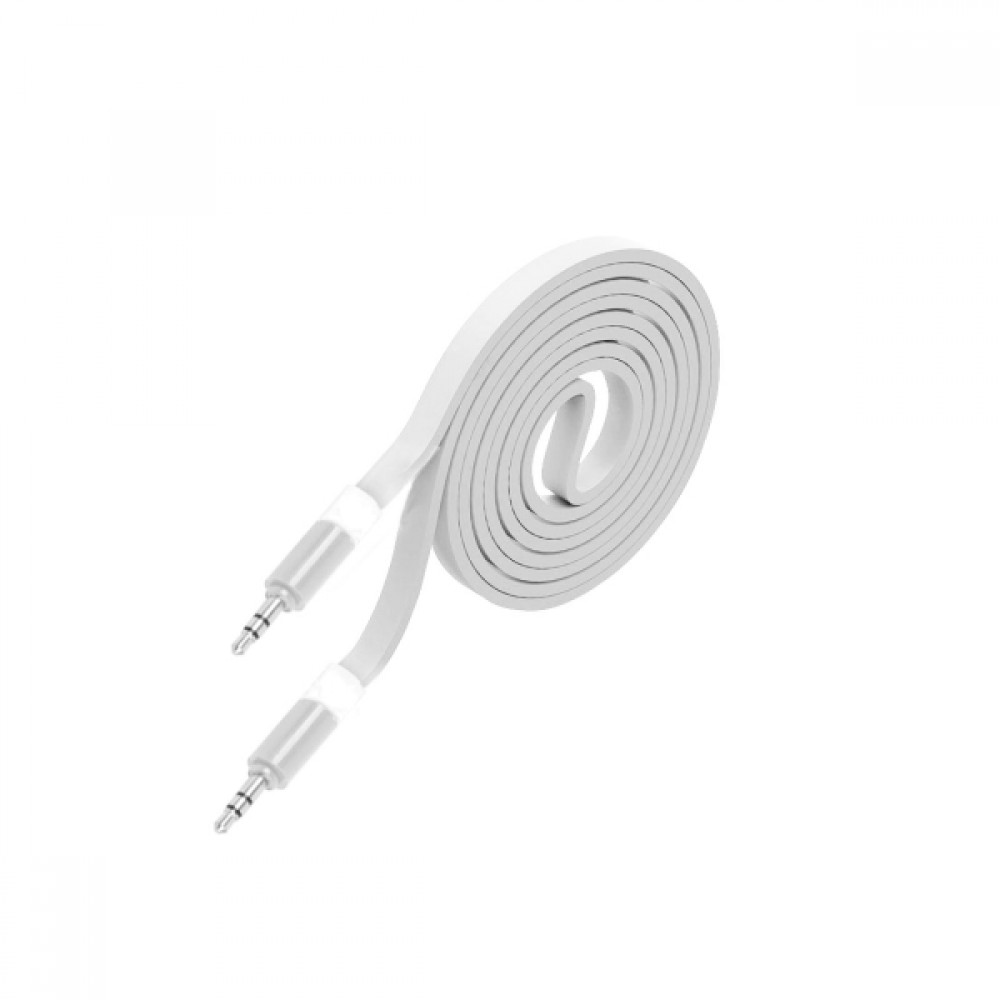 1M Audio Stereo Cable 3.5mm Stereo Aux Cable Audiophile Grade Male to Male (White)