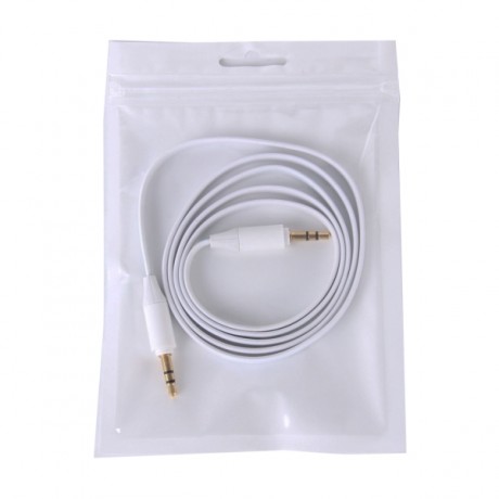 1M Audio Stereo Cable 3.5mm Stereo Aux Cable Audiophile Grade Male to Male (White)