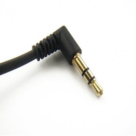 0.5m 3.5mm Plug Aux Audio Cable Right Angle Male To Male Headphone Extension Cable Wire