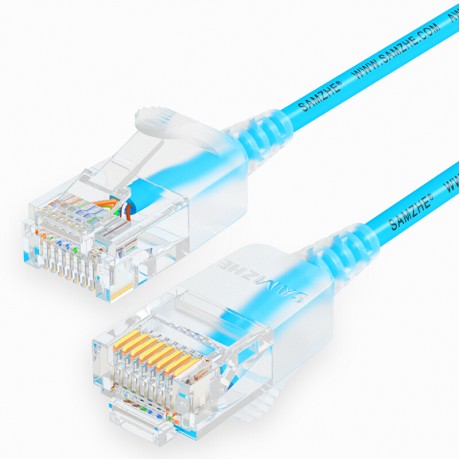  0.5~5M 10Gbps Ultrafine CAT6A Blue Ethernet Patch Cable Slim LAN Networking Cable