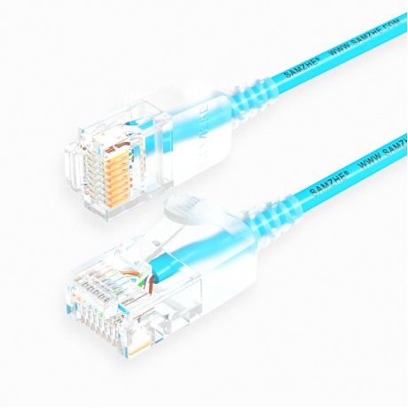  0.5~5M 10Gbps Ultrafine CAT6A Blue Ethernet Patch Cable Slim LAN Networking Cable