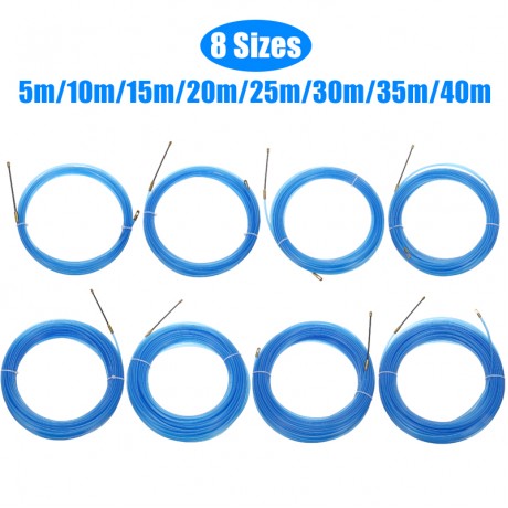 4mm Durable Cable Puller Fiberglass Wire Cable Puller Electrical Tool Fish Tape 5m to 40m Length