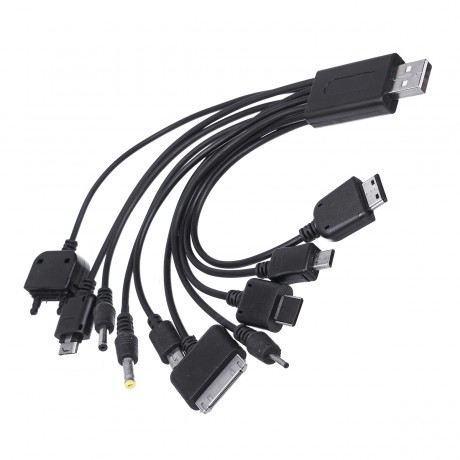 Solar Power Supplies Cable Charging Wire 10 in 1 USB Charging Cable Wire