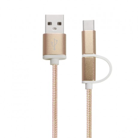  Original 1M Aluminum Nylon Metal Plug Usb Type-C Cable Sync Charge Cable