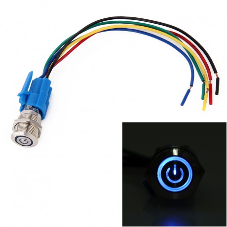 Five Plugs Car Power Switch with Cable, Cable Length: 18cm (Blue)