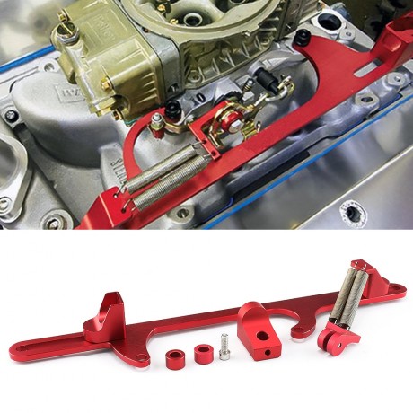 Car Modification Accessories Aluminum Alloy 4500 Series Cable Base Throttle Bracket Throttle Valve Cable (Red)