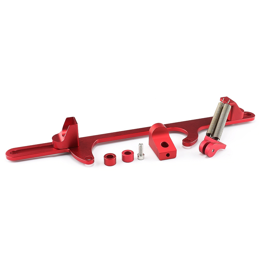 Car Modification Accessories Aluminum Alloy 4500 Series Cable Base Throttle Bracket Throttle Valve Cable (Red)