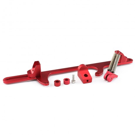 Car Modification Accessories Aluminum Alloy 4500 Series Cable Base Throttle Bracket Throttle Valve Cable (Red)