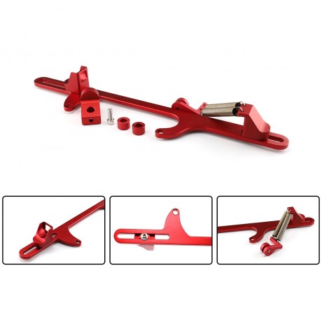 Car Modification Accessories Aluminum Alloy 4500 Series Cable Base Throttle Bracket Throttle Valve Cable (Red)