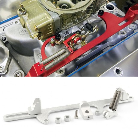 Car Modification Accessories Aluminum Alloy 4500 Series Cable Base Throttle Bracket Throttle Valve Cable (Silver)