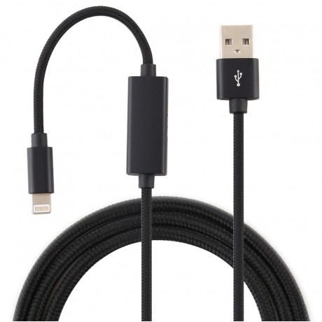 X-level Multi-function 8 Pin Charging Cable Audio Cable, Length: 1m (Black)