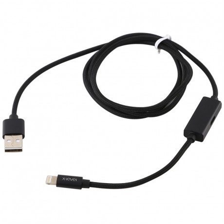 X-level Multi-function 8 Pin Charging Cable Audio Cable, Length: 1m (Black)