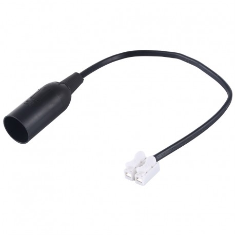 E14 Lamp Socket Base Holder with Electrical Wire Cable, Cable Length: 28cm (Black)