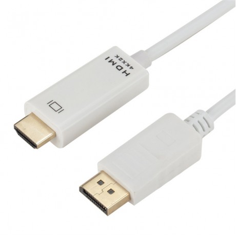 4K x 2K DP to HDMI Converter Cable, Cable Length: 1.8m (White)