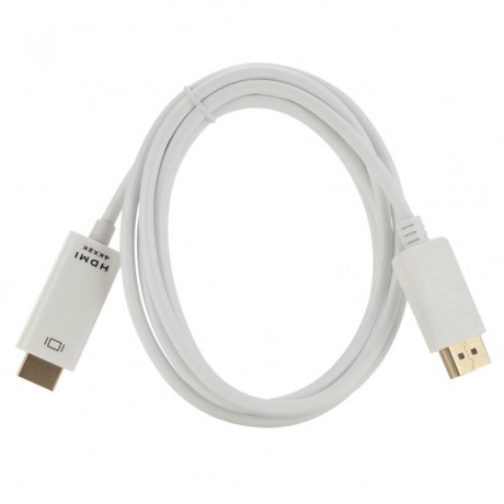 4K x 2K DP to HDMI Converter Cable, Cable Length: 1.8m (White)