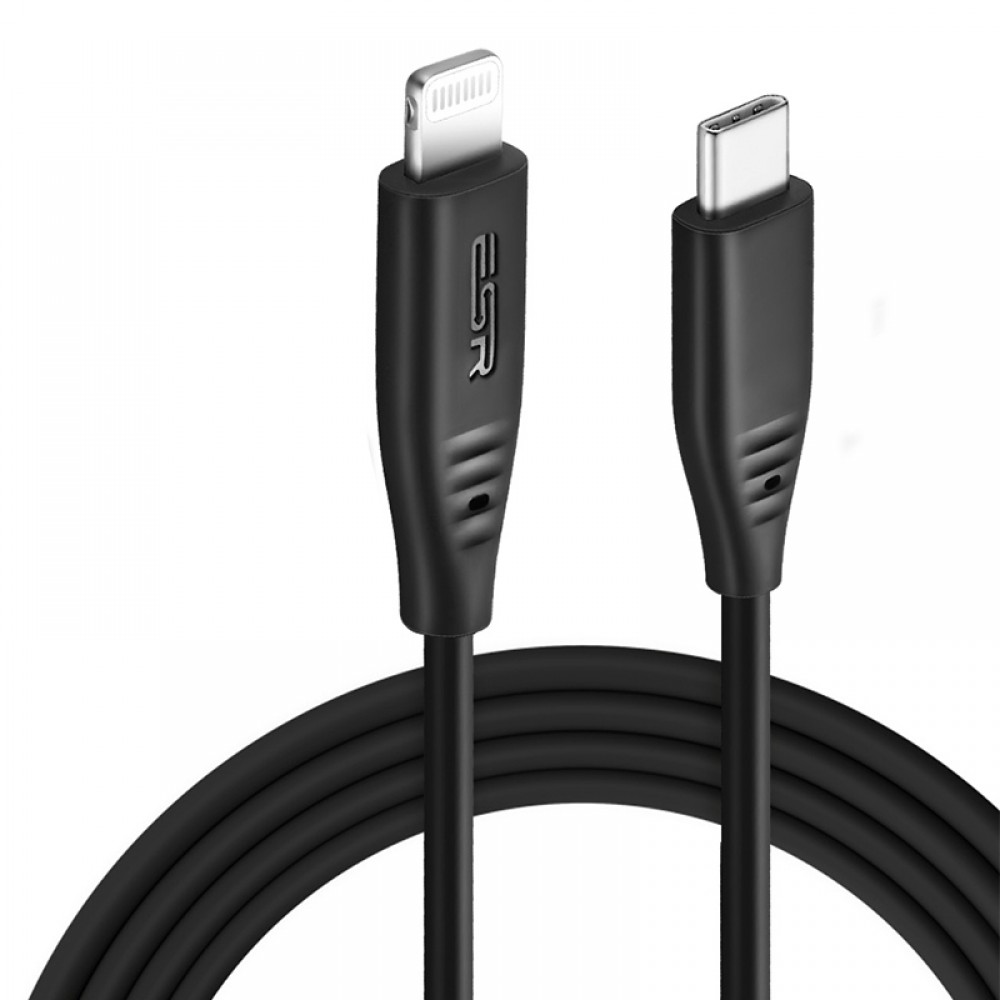 USB / Type-C to 8pin PD Cable Data Sync Charging Cable, Length: 1m (Black)