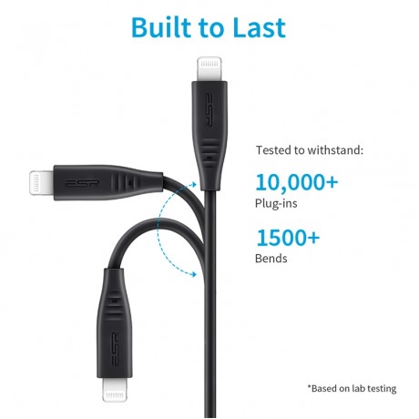 USB / Type-C to 8pin PD Cable Data Sync Charging Cable, Length: 1m (Black)