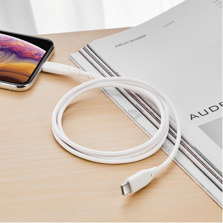 USB / Type-C to 8pin PD Cable Data Sync Charging Cable, Length: 1m (White)