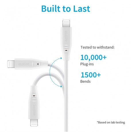 USB / Type-C to 8pin PD Cable Data Sync Charging Cable, Length: 1m (White)