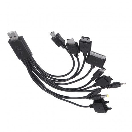 Solar Power Supplies Cable Charging Wire 10 in 1 USB Charging Cable Wire