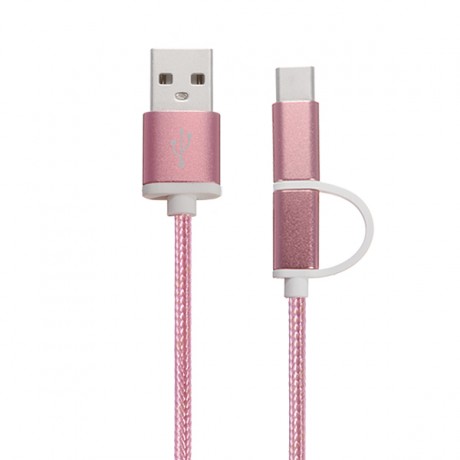  Original 1M Aluminum Nylon Metal Plug Usb Type-C Cable Sync Charge Cable