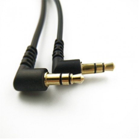 0.5m 3.5mm Plug Aux Audio Cable Right Angle Male To Male Headphone Extension Cable Wire