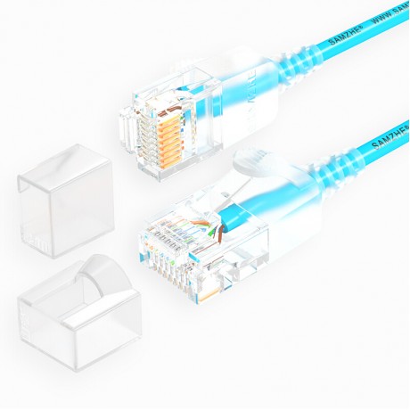  0.5~5M 10Gbps Ultrafine CAT6A Blue Ethernet Patch Cable Slim LAN Networking Cable