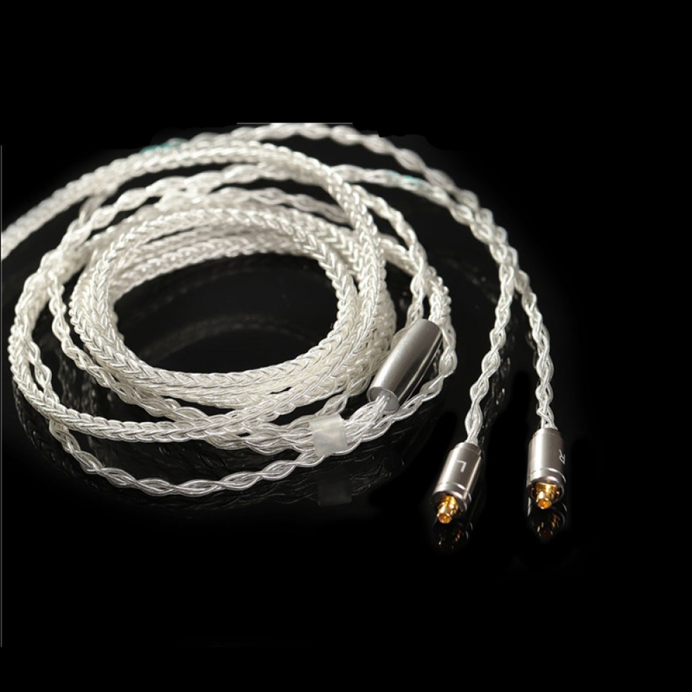  3.5mm 5N Earphone Cable Silver Plating Copper MMCX Earphone Audio Cable