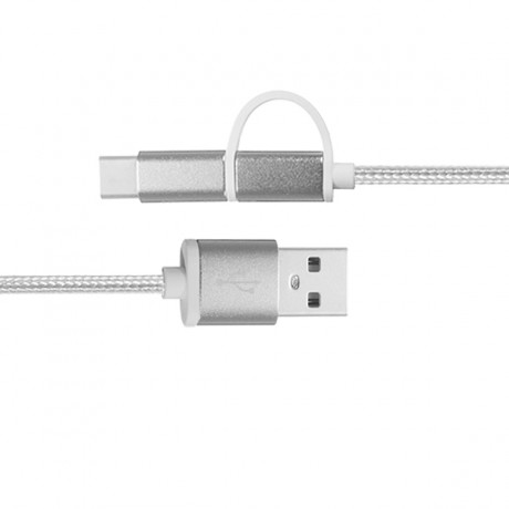  Original 1M Aluminum Nylon Metal Plug Usb Type-C Cable Sync Charge Cable