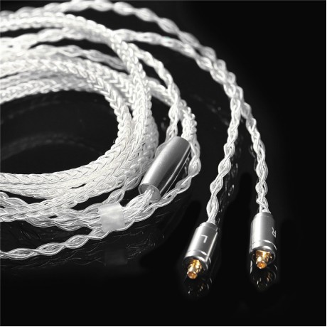  3.5mm 5N Earphone Cable Silver Plating Copper MMCX Earphone Audio Cable